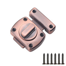 Zinc Alloy Sliding Door Lock Universal Door Latch Rotatry Switch Home Security Door Window Bolt with Mounting Screws Hardware