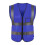 SPRING PARK Reflective Stripes Zipper Closure Safety Vest, Polyester Yellow 7