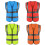 SPRING PARK Reflective Stripes Zipper Closure Safety Vest, Polyester Yellow 1