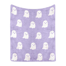 Poaug Clearance: New Halloween Flannel Blanket, Thick & Large 100*150cm/127x152cm/150*200cm, Purple - Clearance Sale