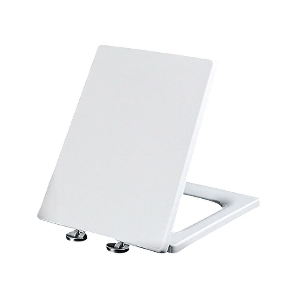 Rectangular Toilet Seat White Pp Soft Close With Quick Release Hinges Easy Install 36.5X45cm 9053599933908