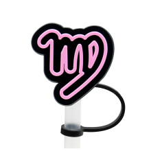 Silicone Straw Tips Cover Cute Silicone Reusable Drinking Straw Tips Lids Proof Straw Plugs Tips For Decor Outdoor