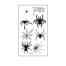 10 Pieces Tattoo Stickers Set off the Atmosphere of Terror Spider Embellishment Body Art Funny Lightweight Transfer Tattoos Kids Type 9