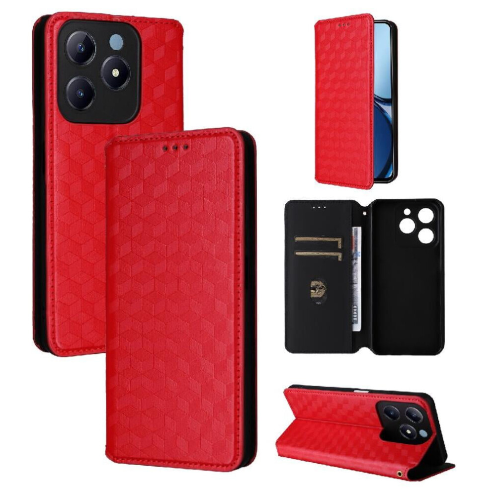 Flip Case For Compatible With Realme C61 4G Magnetic Closure Wallet Card Slots Holder Pu Leather 3D Pattern 9448990301935