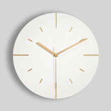 Wall clock silent without ticking noises 30 cm analogue kitchen living room modern vintage white