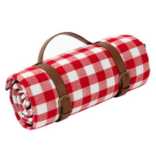 Lksixu 59"x79" Outdoor Picnic Blanket, 3-Layer Waterproof Buffalo Grid Oxford Mat, Foldable Sand-Free Camping Beach Mat with Carry Strap