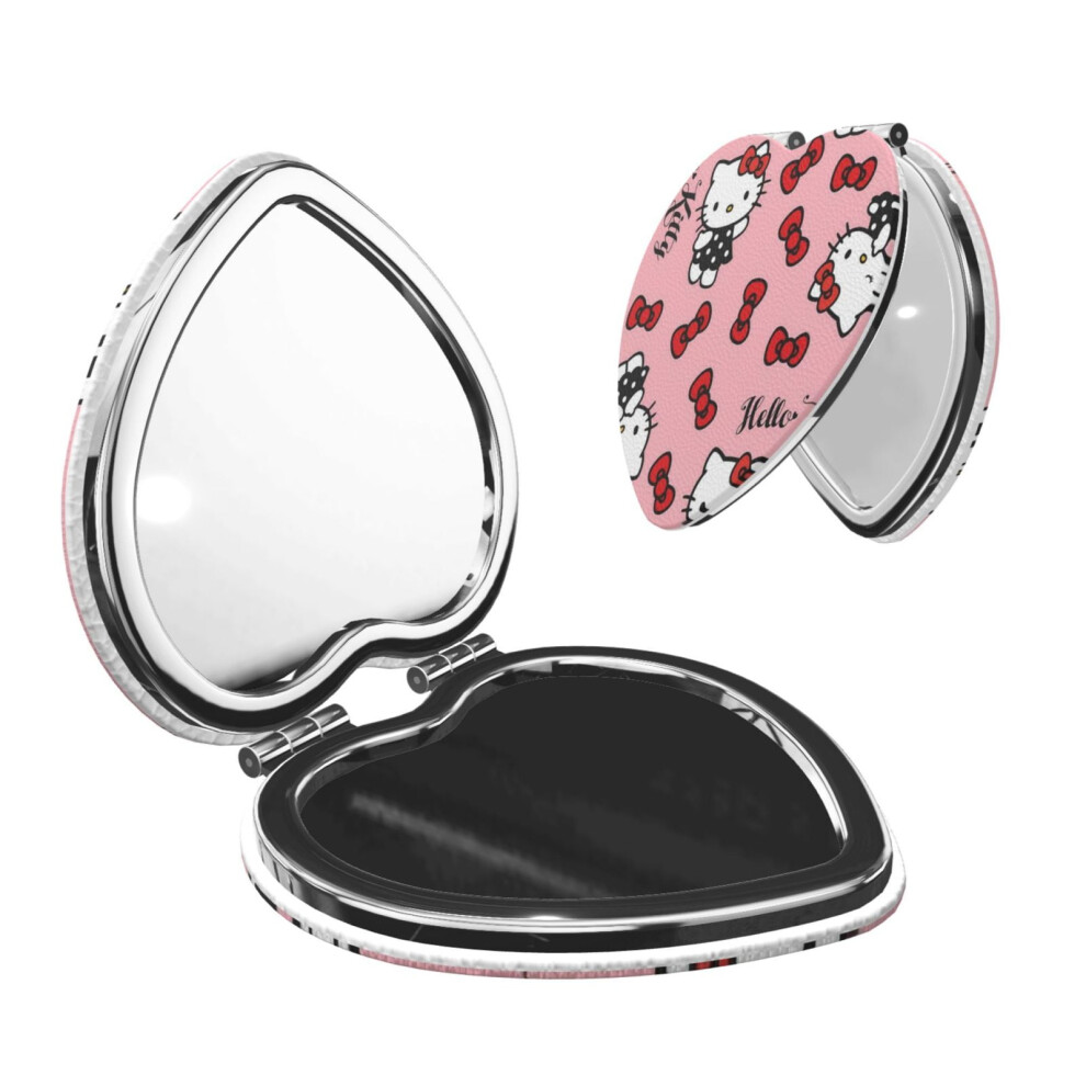 Hello Kitty Pocket Mirror, Portable Magnifying Compact Travel Makeup Mirror, 2-Sided Handheld Small Mirror