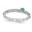 Created Emerald Sterling Silver Single-Stone Ring 1