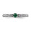Created Emerald Sterling Silver Single-Stone Ring 3
