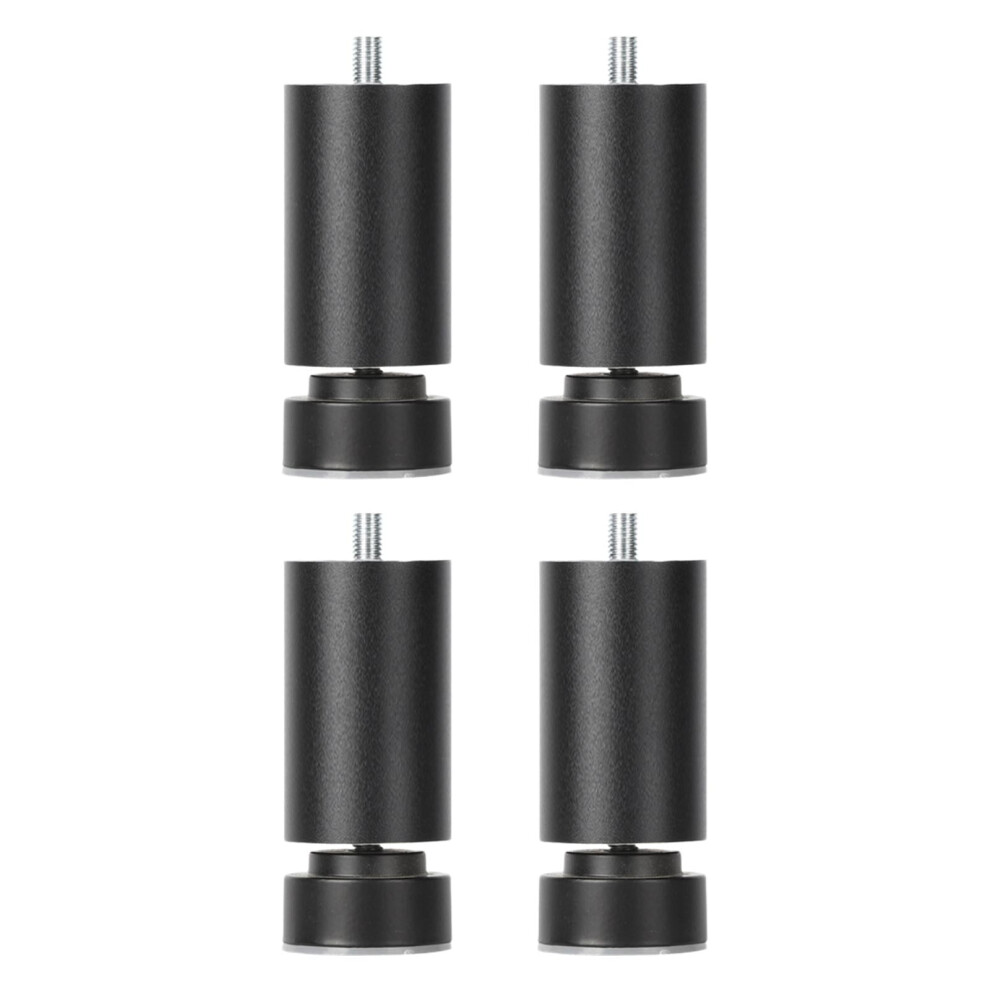 4X M10 Thread Bed Frame Legs Furniture Support Legs For Sofas Cafe Bathroom Black 25Cm 9450273674384