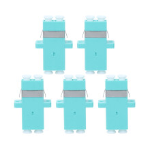 5 PCS LC female to LC female Fiber Coupler LC-LC Duplex Converter Optic Fiber Adapter/ Adaptor Connector for /OM4 (Light Green)