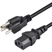 10Ft Computer Power Cord 18AWG TV Power Cord NEMA 5-15P to C13 Ac Power Cord for Tv Computer Pc Monitor compatible with Samsung compatible with Dell