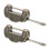 2pcs Antique Decorative Lock Retro Box Lock Suitcase Decor Latches with Keys 4