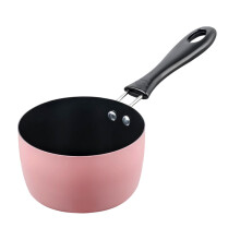 Milk Pan Sauce Pan Heating Milk Melting Butter Boiling Water Cooking Pots Small Saucepan Soup Pot for Outdoor Pink