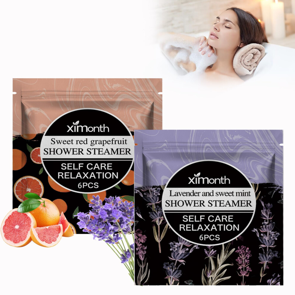 Shower Steamers Gift Set for Women, Aromatherapy Shower Tablets with Essential Oils, 4 Scents Spa Relaxation