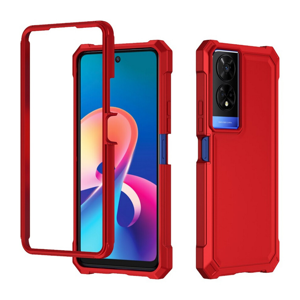 Phone Case For Compatible With Tcl 50 Xe 5G (T610d) / 50 Xe Nxtpaper 5G Full Body Shock Absorbing Cover (Bp-Hybrid ) Red 9555307231356