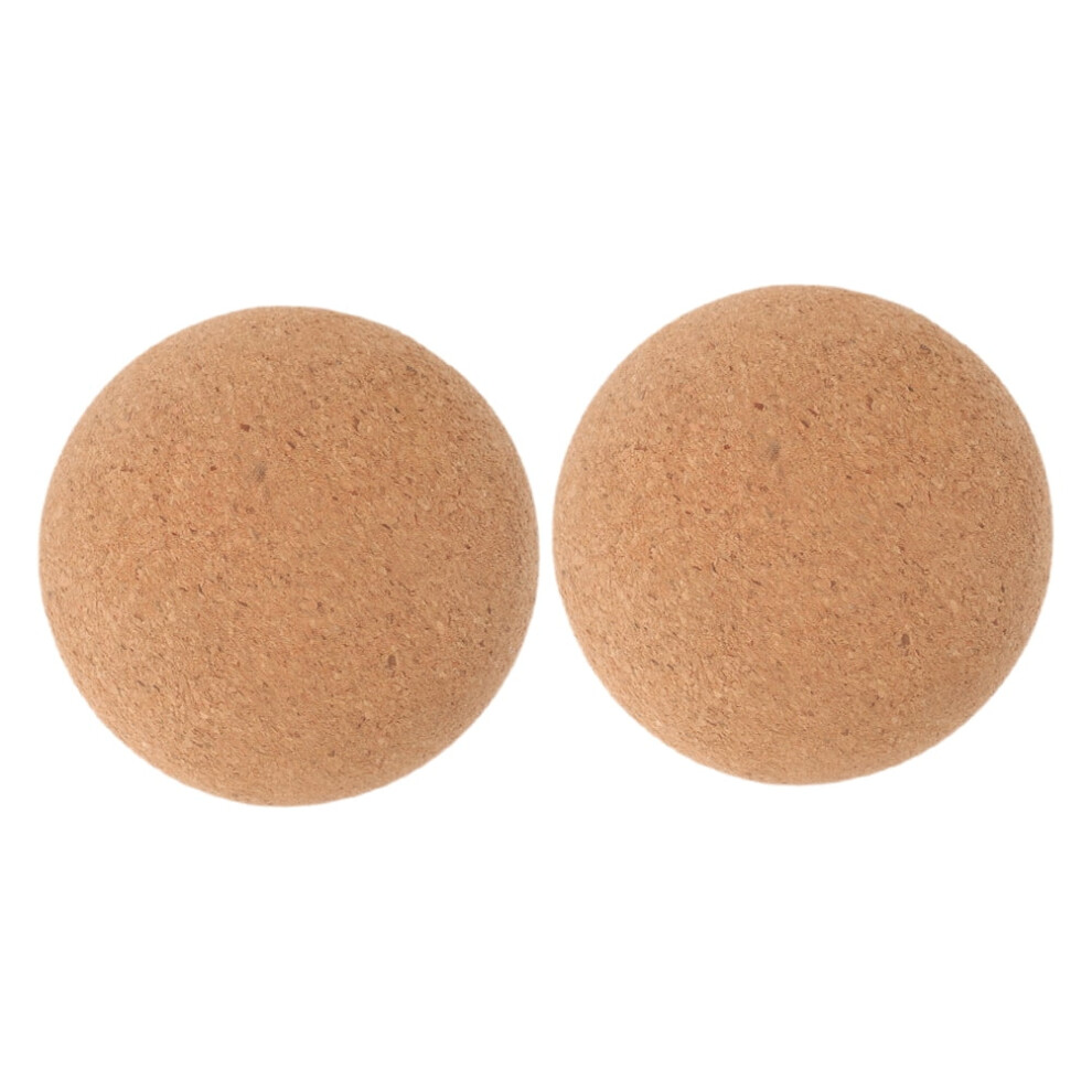 Yoga Fascia Ball Roller Neck Massage Cork Workout Exercise Balls Fitness Supplies 2 Pcs