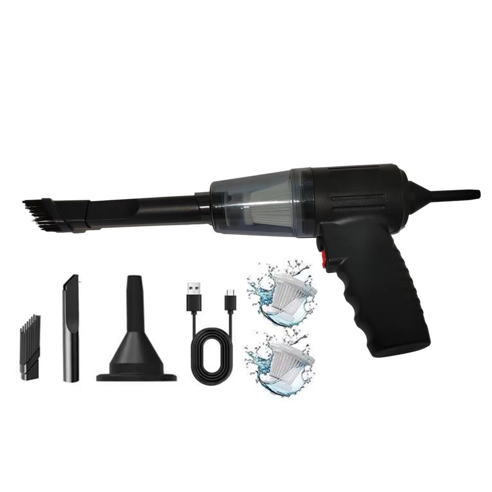 Valseel Handheld Car Vacuum Cleaner, Lightweight Rechargeable Portable Dirt Collector For Car/Home, 2 Filters, Compatible With 12V Socket 9555307232728