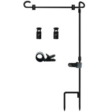 Vertical Flag Stand, Garden Flag Set, Durable Stainless Steel Banner Rack, Metal Flag Support, Hanging Holder, Outdoor Yard Lawn Pole (No Flag)