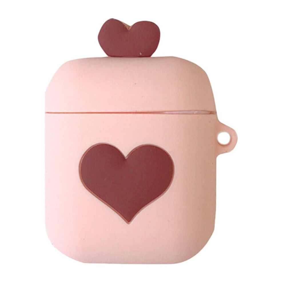 Love Heart Silicone Protect Cover Wireless Earphone Case For (Pink) Pink 9402001852281