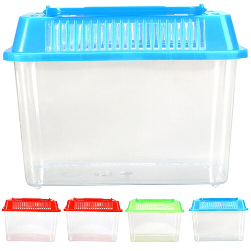 Eease 5pcs Small Clear Plastic Fish Bowls for Small Creatures and Reptiles