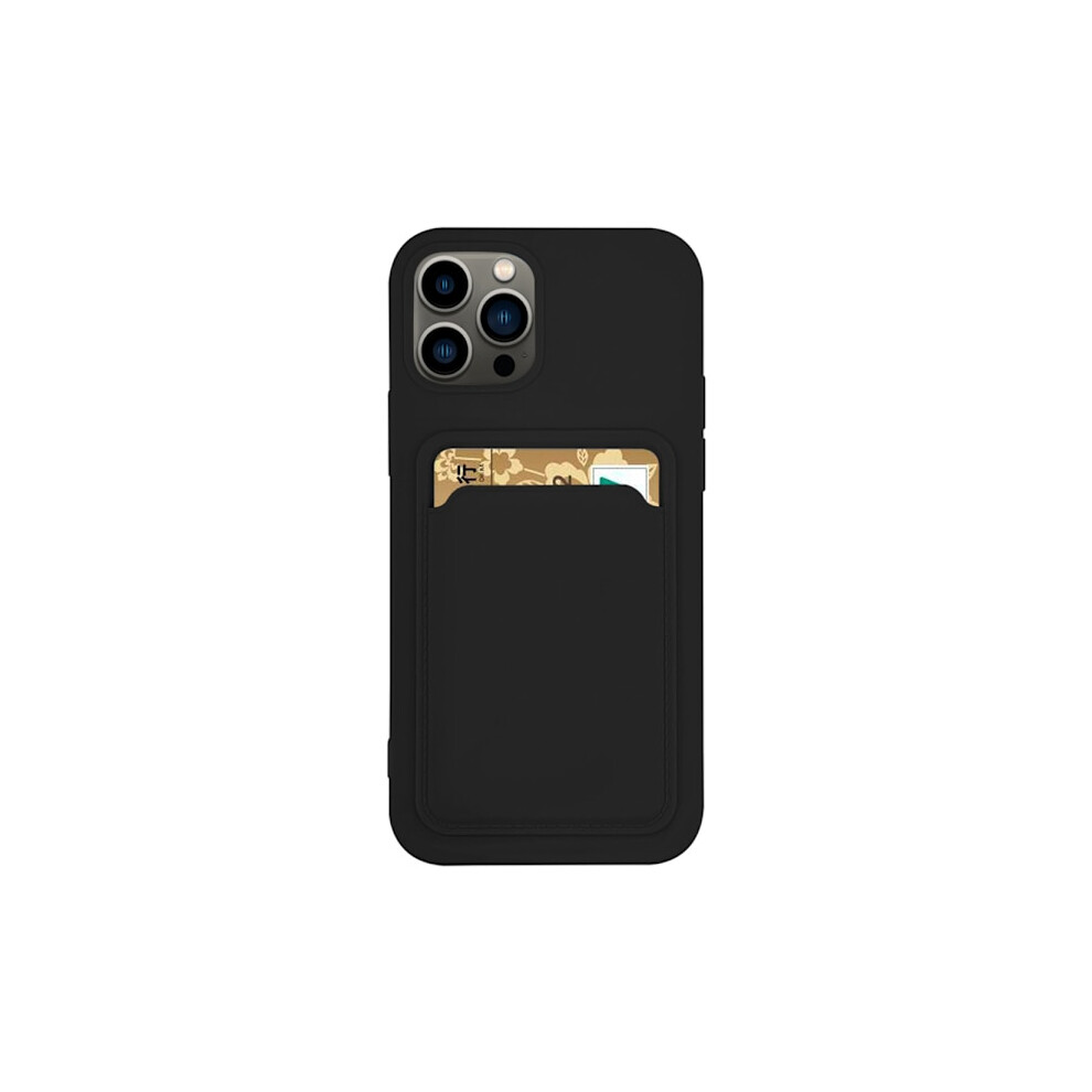 Compatible With Iphone 14 Pro - Practical Floveme Case With Card Holder Black 9193271516910