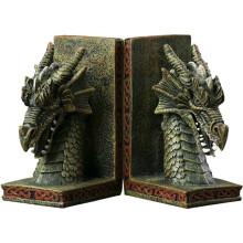 Dragon Bookends Heavy Book Support Unique Resin Vintage Dragon Statue Decorative for Shelves