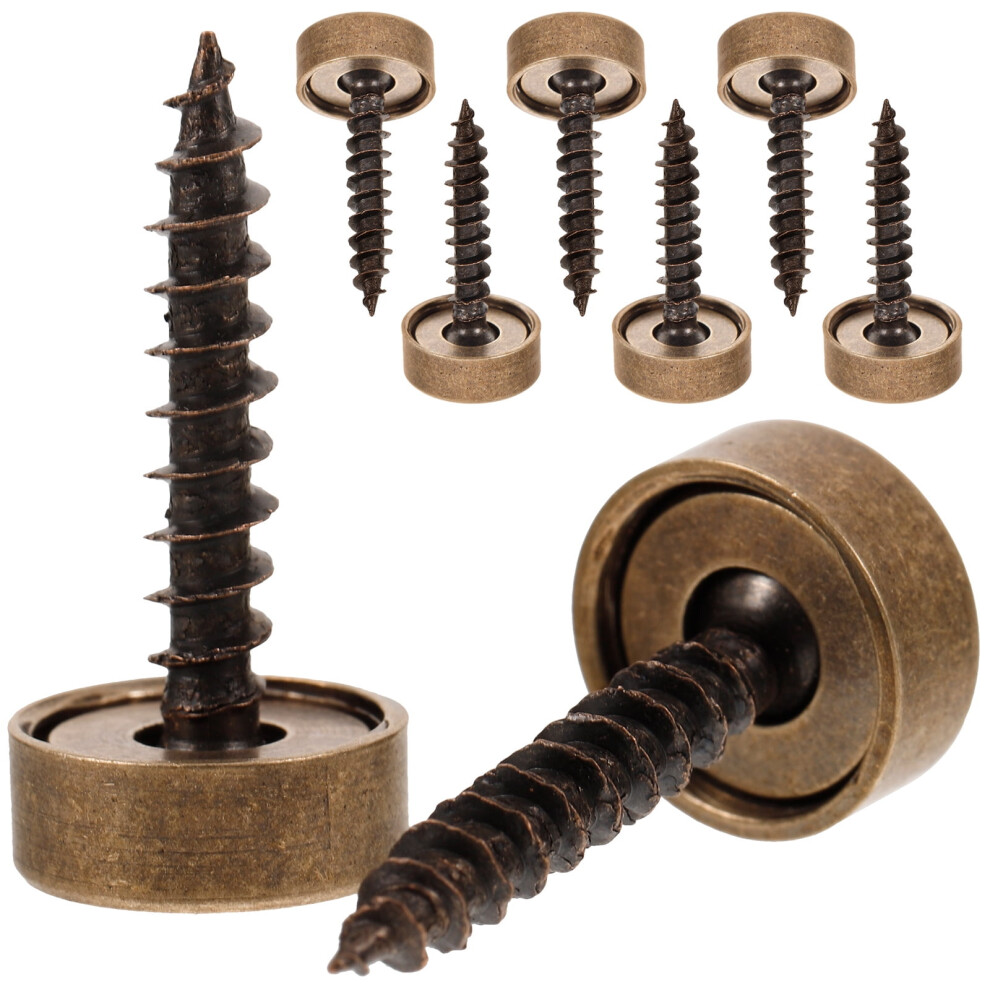 8Pcs Decorative Screws Mirror Hanging Screws Metal Fastening Screws With Caps 9193271517351