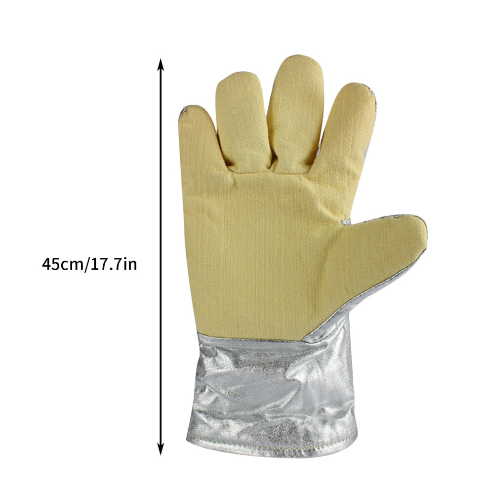 Jacenvly Winter Gloves Men, Compatible With High Temp Work, Radiation Protection Aluminum Foil Heat Resistant Long Gloves For Welding, Fire, Boiler 9193271517665
