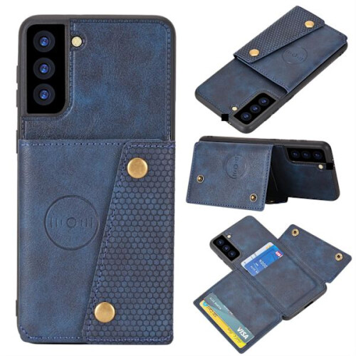 Compatible with Samsung Galaxy S21 FE - Practical Case with Card Holder Grey 2