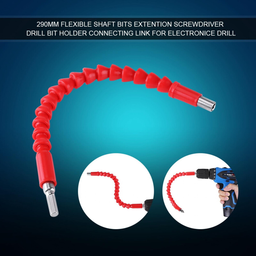 Flexible Shaft Bits 1/4 Hex Shank Extension, Screwdriver Bit Holder Connect Link - Red, Ideal For Tight Spaces & Precise Work, Durable & Easy To Use 9193271517276