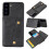 Compatible with Samsung Galaxy S21 FE - Practical Case with Card Holder Grey 2