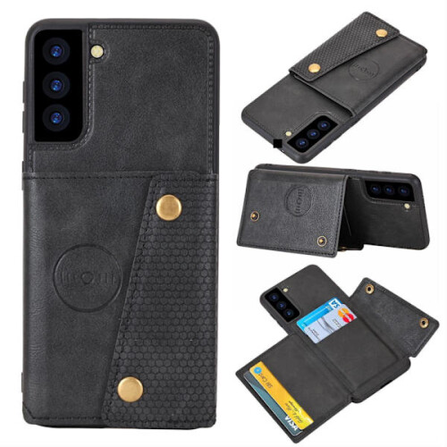Compatible with Samsung Galaxy S21 FE - Practical Case with Card Holder Grey 1
