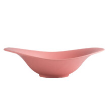 Mizh Simple Style Ceramics Bowl Fruit Salad Bowl Dessert Bowl Food Serving Bowl for Home Restaurant Kitchen (Pink)