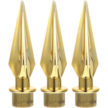 Flag Pole Toppers Outdoor Flags Decorative Flagpole Golden DIY Decorations Light Plastic 3 Pcs
