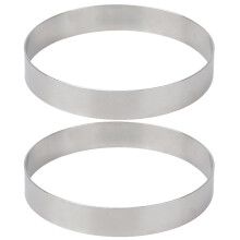 2pcs Round Pizza Saucing Ring Heat-resistant Pizza Muffin Ring Pizza Baking Tool