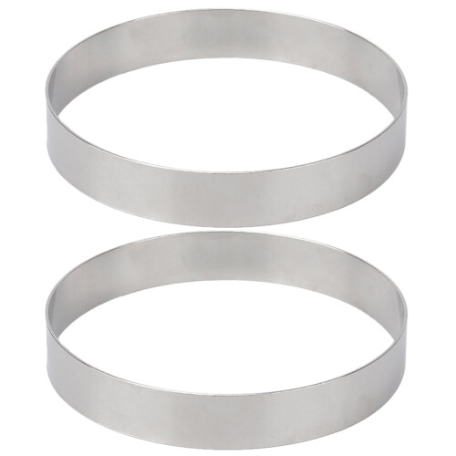 2pcs Round Pizza Saucing Ring Heat-resistant Pizza Muffin Ring Pizza Baking Tool