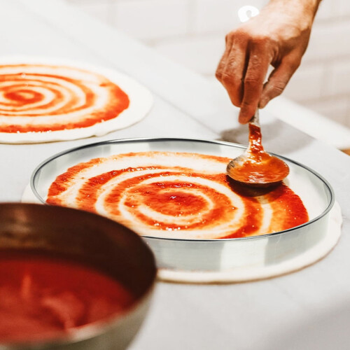 2pcs Round Pizza Saucing Ring Heat-resistant Pizza Muffin Ring Pizza Baking Tool 2