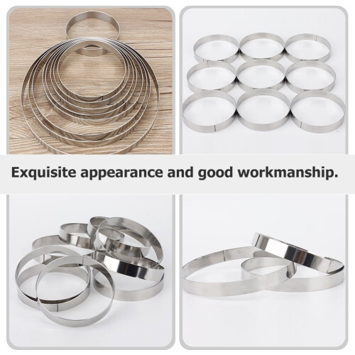 2pcs Round Pizza Saucing Ring Heat-resistant Pizza Muffin Ring Pizza Baking Tool 1