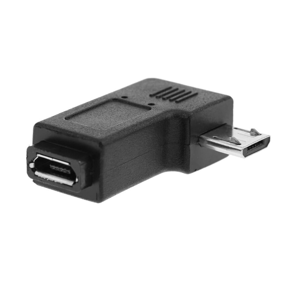 Jixopn 90 Degree Elbow Micro Usb Port To Micro Usb Port Adapter Cable Connector Black 9130661575515
