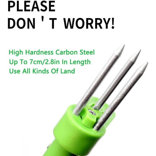 Stand Up Weed Puller with Long Handle 3 Claws, Ergonomic Garden Root Removal Tool for Lawn 2