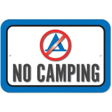 No Camping Sign