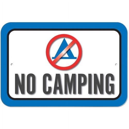 No Camping Sign