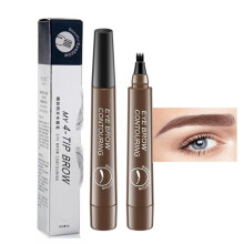 Matezis Eyebrow Pencil, compatible with Matisse Eyebrow Liner, 4 Tipped Precise Brow Pen, Waterproof Microblade Eyebrow Pen (Dark Brown)
