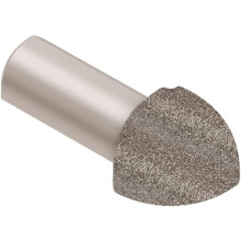 Rondec 90 Out Corner with Rounded Reveal Surface - Finishing and Edge-Protection Profile - 3/8" Aluminum Stone Grey - EV/RO100TSSG
