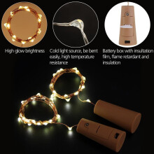 10pcs 20 LED Night Warm White Wine Bottle Lights For Party