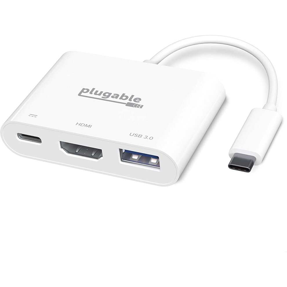 Usb C To Hdmi Multiport Adapter, 3-In-1 Usb C Hub With 4K Hdmi Output, Usb 3.0 And Usb-C Charging Port, 9165521348398