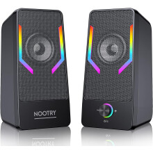 Computer Speakers, RGB Gaming Desktop Speakers with 7Color Backlit, 10W USB Powered Volume Control Monitor Speaker,