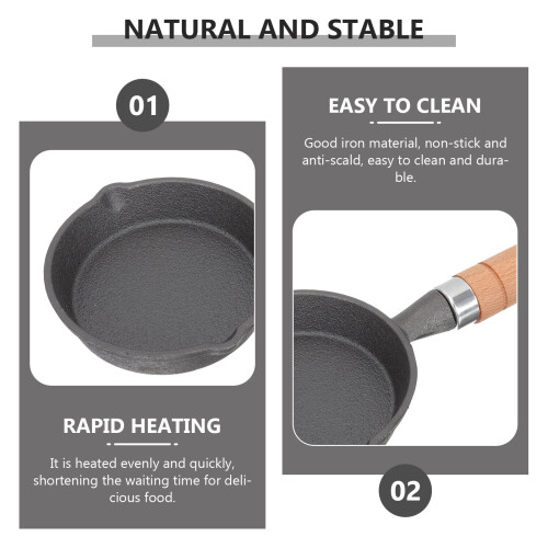 Single Handle Double Bottom Frying Pan for Egg Food Egg Mini Omelette Pan 1