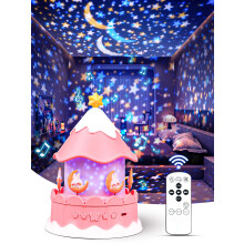 Unicorn Star Projector Night Light with 21 Films, 360 Rotation, Remote and Timer for Kids Room Decor